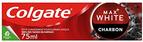 COLGATE - Max White Active Charcoal - Whitening Toothpaste - Removes Plaque and Surface Stains - 75 ml