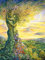 OWN4B Cross Stitch Kits Stamped, Trees Love Printed Pattern 11CT 14.2x18.1 inch DIY Embroidery Kit (Lover)