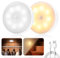 buvyuotu Lampe Détecteur de Mouvement Interieur, Veilleuse LED Rechargeable 3 Modes éclairage, Lampe Led Sans Fil Lumière pour d'escalier, Couloir, Chambre à Coucher, Armoire, Cuisine (2 Pièces)