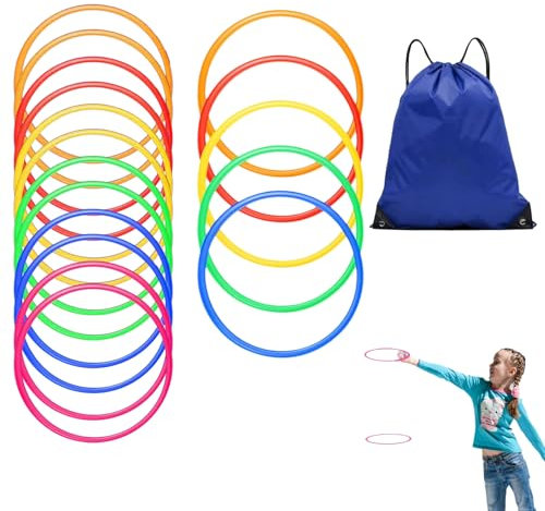 Kunststoff Toss Ringe, Ringwurfspiel Nachwuchs Outdoor – Vielseitiges Dosenwerfen Nachwuchs Spielset, Spaßvolles Ring Toss und Frisbee Ring Spiel, Robuster Wurfringe und Wurfring