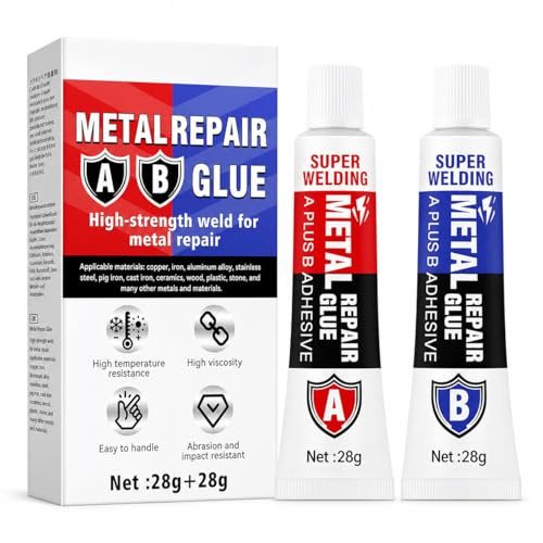 Metalllim, A B epoxihartslim, höghållfast metalllim, lämpligt för reparation av ytsprickor och defekter i metall, rostfritt stål, plast, trä, keramik och andra material