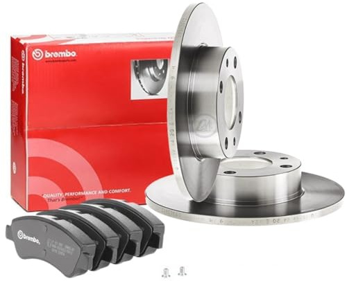 COPPIA DISCHI FRENO ANTERIORI + PASTIGLIE BREMBO PER PANDA (169) / PUNTO (176) / Y (840)