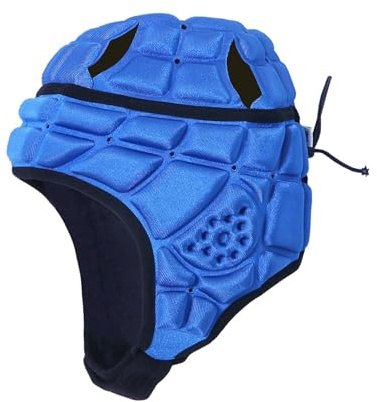 SunsoilGiant Casco da Rugby per Bambini, Morbido, Imbottito, Antiurto, per Calcio E Baseball Professionistici, S Blu