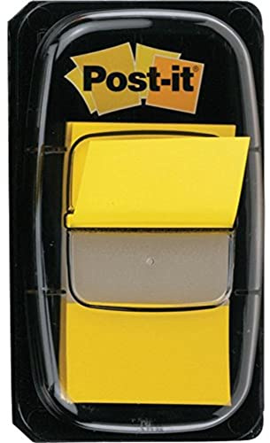 3M Post-it 25mm Index Flags with 12 Dispensers Each With 50 Flags - Yellow