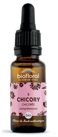 Biofloral Chircory 08 Fleur de Bach Elixir Floral du docteur Bach Chicorée en Compte-Gouttes Compréhension et Acceptation 20 ml