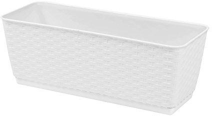 Prosper Plast Drl400p-s449 38.6 x 15.4 x 14.2 cm Ratolla P Pot de Fleurs – Blanc (12 pièces)