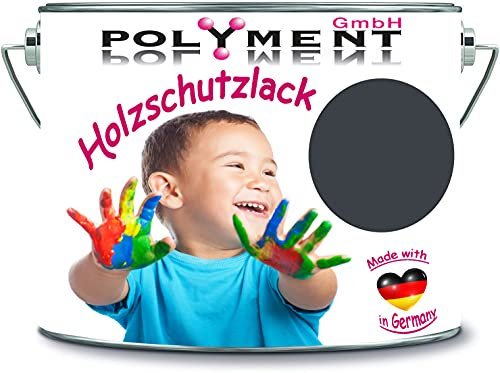 Polyment GmbH - Vernice protettiva per legno, resistente alle intemperie, protezione a lungo termine dagli agenti atmosferici, colore protettivo per legno RAL 7016 grigio antracite