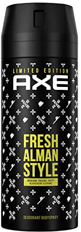 Axe Bodyspray Fresh Alman Style Limited Edition Deo ohne Aluminium bekämpft geruchsbildende Bakterien und unangenehme Gerüche 150 ml 1 Stück
