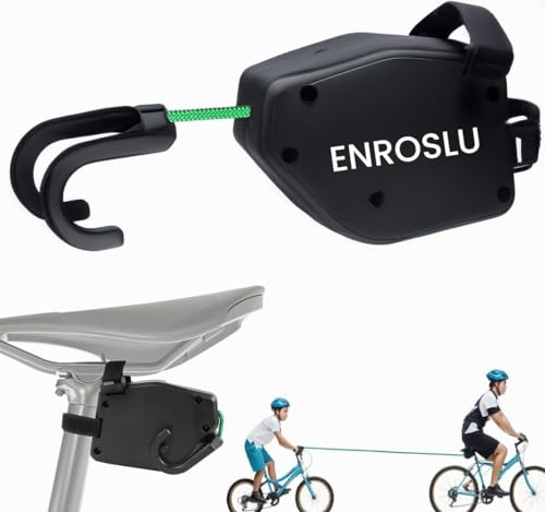 Aggiornamento corda da traino per bicicletta per bambini, 2,5 m, retrattile, per genitori, bambini, sistema di traino per bicicletta, portata 550 lb, per mountain bike e ciclismo, design brevetto