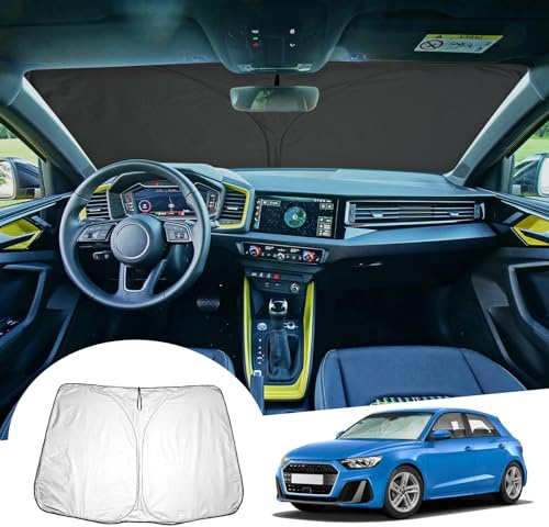 [Update] GAFAT Compatible con Audi A1 GB 2019-2026 / 8X 2010-2018 Parasol para Parabrisas interior, A1 Accesorios Protección Solar, Refrigeración, Protección UV, UPF 50+