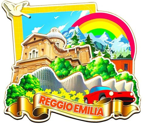 Orlaybar Reggio Emilia Italia magnete decorativo 3D frigorifero città viaggio souvenir regalo turistico artigianale fatto a mano magnete frigorifero decorazione casa -4253