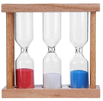 JVNALwnkv Sand Clock Timers ,Sand Timer for Hourglass Sand Timer 1/3/5 Minutes Wood Frame Hourglass Sandglass Sand Clock Timer for Children Brush Teeth Table Decor Birthday Gift Random Color