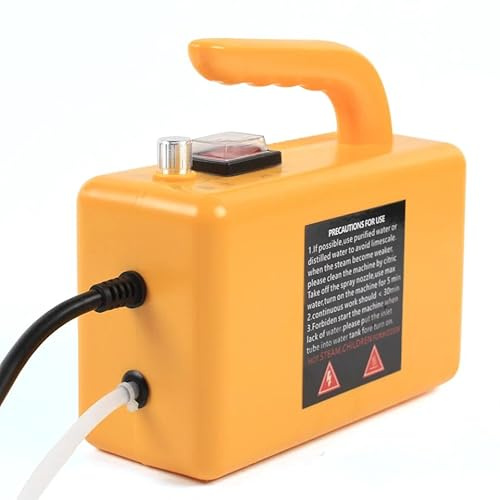 Pulitore a vapore ad alta temperatura, 2600 W, 2 – 3,5 bar, pressione 100 – 115 °C, design senza serbatoio per cucina, auto, bagno con 2 testine