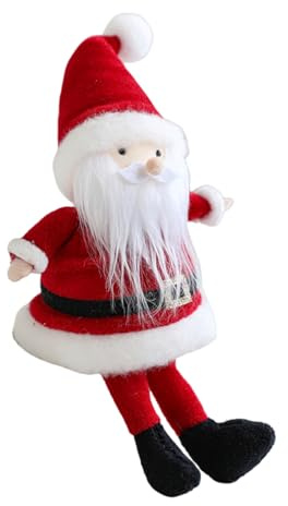 Yumneo Figuras de Papá Noel, Peluche Suave de Navidad Sentado de Papá Noel, decoración navideña, muñecos de para Interiores y Exteriores, Ventana, hogar, Coche, Oficina, Estante