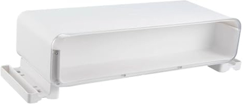 Generico Alzamonitor, multifunktionell bordsskiva i vit färg med lagringsutrymme nedanför, PC skrivbord arrangör | för hemmakontor arbetsstation PC bärbar skrivare
