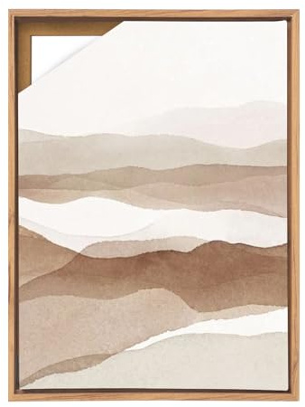 BTSAE Marco de juntas de sombra de 30 x 40 cm, marco de madera para lienzo, marco de madera de densidad media para lienzo/bastidor, fácilmente extraíble para cambiar el diseño, color madera Lienzo