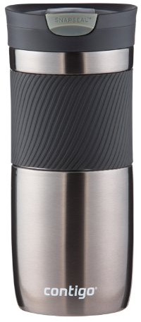 Contigo SnapSeal Byron Vacuum-Insulated Stainless Steel Travel Mug, 16 oz, Gunmetal