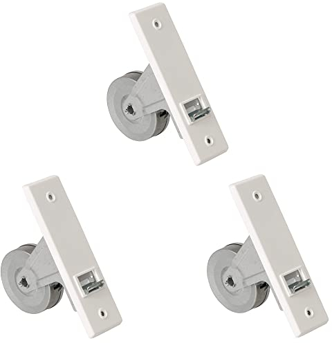 Rollwin 3x Rolladen Gurtwickler Unterputz 135mm Lochabstand - aus Deutschland - mit Gurtwickler Blende Weiß - ohne Gurt - für 23mm Rolladengurt geeignet - Rollo Wickler mit Abdeckblende