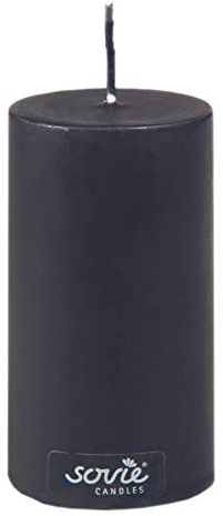 Mank Stumpenkerze Schwarz, Ø 50 x 100 mm - Brenndauer ca. 28 Stunden