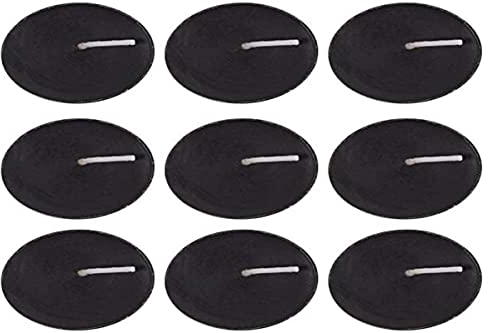 Luxurious Black Opium Scented Black Tealights - 2cm x 12cm (Pack of 9) - Exquisite Wax Candles, Long Lasting Scent - Ideal for Unique Home Decor