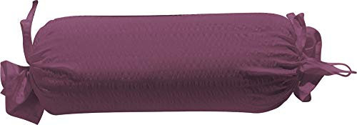 Erwin Müller Nackenrollenbezug Seersucker Uni Serie Rosenheim - pflegeleicht, bügelfrei, mit Bindebändchen