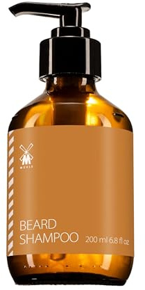 MÜHLE Beard Shampoo, 200ml | Fresh Bergamot & Cedarwood Fragrance | Plant Based Ingredients | Natural Beard Care Shampoo | Perfect for Everyday Use | Luxury Beard Wash for Men