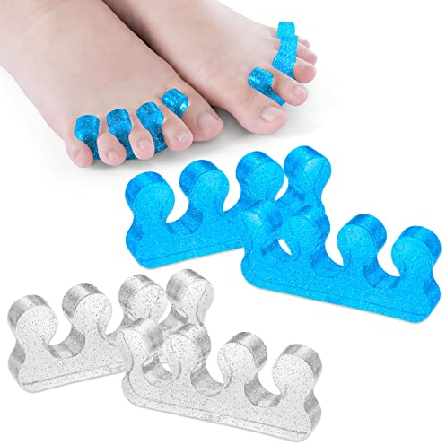 Sibba Gel-Zehentrenner 2 Paar Zehenspreizer und Korrektoren für überlappende Zehen Bunion Korrektur Fußzehen Ballenzehen Hammerzehen Linderung von Fußschmerzen Damen und Herren Zehenschutz B