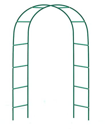 Buystarget 2.4M Heavy Duty Steel Garden Arch Rose Plant Climbing Trellis Archway Frame UK