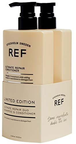 REF Ultimate Repair Duo Kit - REF Repair Shampoo and Conditioner for Dry and Damaged Hair - Restores, Nourishes and Protects - 100% Vegan - Free of Gluten, Silicones, Sulphates and Parabens