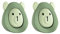 Groyells Vielseitige Türstopper, Praktische Türstopper Klinke und Türstopper Boden, Set 2 Stück Türkeil Gummi, Wand Selbstklebend, Silikon Tiere (Grün)