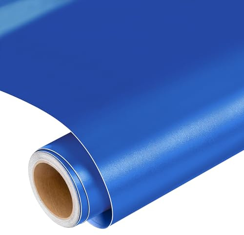 Prime Vinyl Matte Metallic Permanent Vinyl, 12 x 6 FT Navy Blue Vinyl for All Cutting Machines, Self Adhesive Vinyl for Craft, Signs, Stickers, Scrapbooking, Car Decals