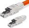 AVNSCNK Cat 7 Stecker, RJ45 Stecker Cat 7 NS-7 auf Schneidklemme (LSA) vergoldete Kontakte, Netzwerkstecker Werkzeuglos, Crimpen LAN 10 Gbps Connector für Patchkabel Verlegekabel(2 Stück)