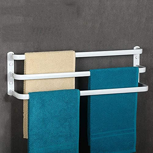 Moderno spazio bianco alluminio multistrato portasciugamani supporto per bagno e cucina montaggio a parete triplo strato dislocazione portasciugamani stand 60 cm