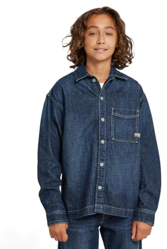 G-Star Boxy Fit Denim Shirt LS Giacca Bambini e Ragazzi