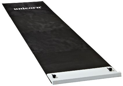 Unicorn Raised Oche 4tlg leichtgewichtige Dartmatte, schwarz, inkl. Transporttasche