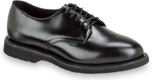 Thorogood Uniform Classics Oxford Black Dress Shoes for Women Featuring High-Shine Leather, Comfort Footbed, and Slip-Resistant Outsole; Berry Compliant - 9.5 M