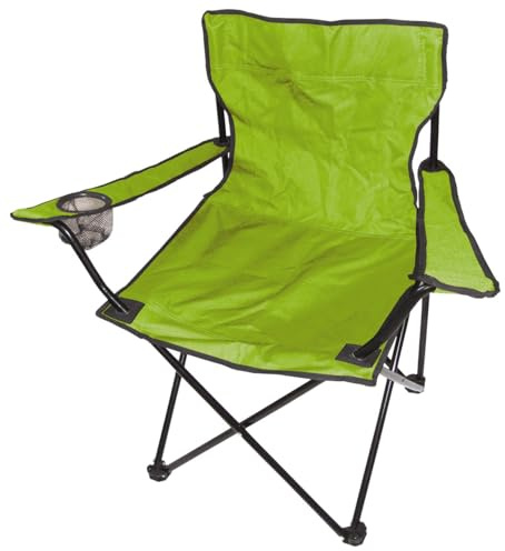 Mojawo Chaise pliante pour la pêche/le camping avec porte-gobelet et sac de transport Citron vert