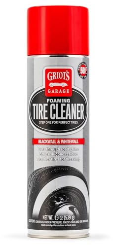 Griot's Garage Foaming Tire Cleaner, Removes Silicone Residue and Grime on Car, Truck, Motorcycle, and RV Tires, Safe for Whitewall Tires, 10952, 19oz