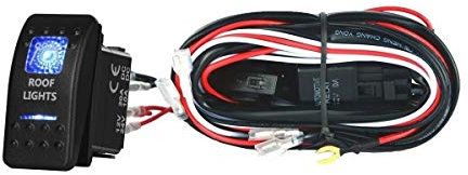 J/J Faisceau Cablage Electrique avec Relais et Interrupteur Commutateur Relais 5-pin pour Rampe Phare Projecteur LED Barre Lumineuse Auto Bateau 4x4 Camion