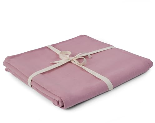 Yoga Studio Yogadecke aus Bio-Baumwolle, 142 x 205 cm, Meditationsdecke, GOTS-zertifiziert, kompakt, leicht zu transportieren, Yoga Essentials (Dusty Pink)