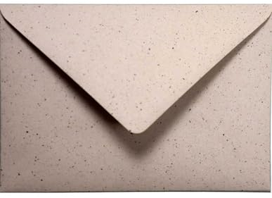 Netuno 25 Umschläge Beige DIN B6 125 x 175 mm 120g Crush Cacao schöne Briefkuverts hochwertig Papierumschläge edel Natur Papier elegante Briefhüllen Recyclingpapier für Hochzeit Weihnachten