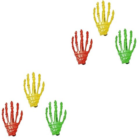 Didiseaon 6 Pièces Barrette Crâne barrette squelette d'horreur pinces à cheveux squelette d'halloween barrette halloween épingle à cheveux barrettes à cheveux barrettes à griffes