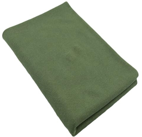 Tessuto tubolare, 95% cotone, 5% elastan, elastico, morbido, versatile, 50 cm x 35/70 cm, verde militare