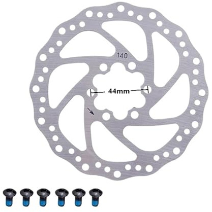 Cykelbromsskiva 203 mm/180 mm/160 mm/140 mm/120 mm (6 tum) i rostfritt stål, hydraulisk broms för mountainbike och landsvägscykel (1 st 140 mm)