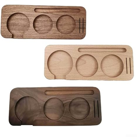 Supporto per pressino espresso realizzato in legno, adatto per manomissioni da caffè da 51 mm, perfetto per l'installazione domestica e facile da riporre (F)