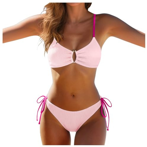 Traje Mujer Traje De Baño De 2 Piezas para Mujer Tallas Grandes para Bañador 2 Piezas Negro Extragrande Baño Retorcido Plegable Vintage Ropa Playa Ropa Playa Verano