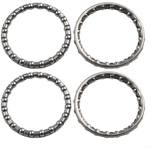 Juego de 4 rodamientos de bolas para auriculares de bicicleta de 40 mm para horquilla de 1 1/8 pulgadas, rodamientos de dirección de bicicleta de acero, piezas de repuesto