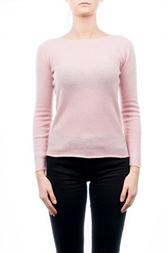 DALLE PIANE CASHMERE Pull Femme 100% Cachemire - Rose, M
