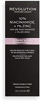 Revolution Skincare London, 10% Niacinamid und 1% Zink Serum für Hautunreinheiten und Poren EXTRA GROSS, 60ml