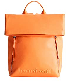 Desigual Womens Back_Half Logo NERANO 2. Backpack Medium, Orange